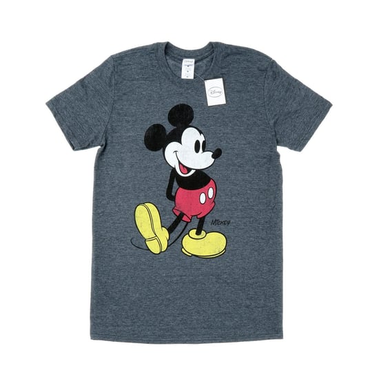 Disney Mens Mickey Mouse Classic Kick T-Shirt (Dark Heather)