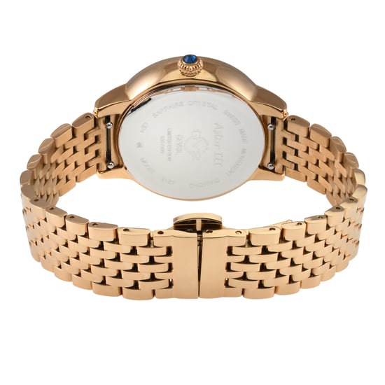 Astor III MOP Wijzerplaat Zwitserse Kwarts RVS Diamant Horloge - Image 3