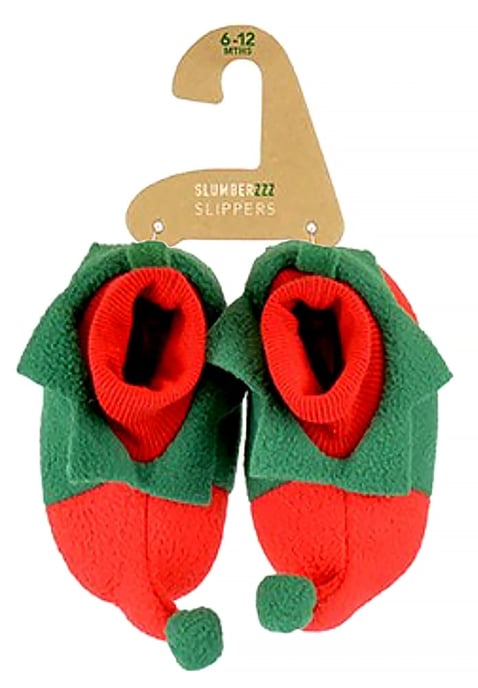 Baby pluche nieuwigheid kerstpantoffels voor de winter - Elf - Image 2