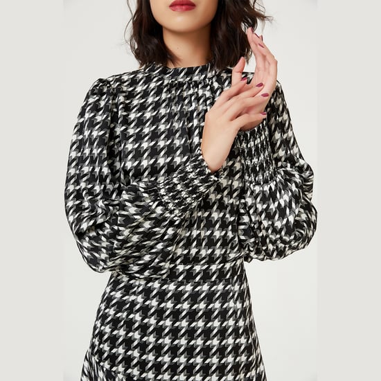 Houndstooth -print blouse - Image 5