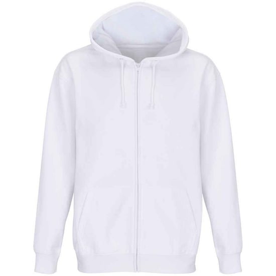 SOLS Unisex Carter Full Zip Hoodie voor volwassenen (Wit) - Image 1