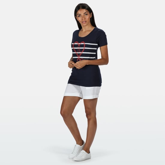 Regatta Vrouwen/dames Filandra IV Grafisch T-Shirt (Marine Zeil) - Image 4