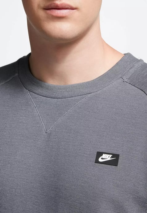 Nike Sportswear Optic Heren Fleece Crew Tracksuit in Grijs - Image 4
