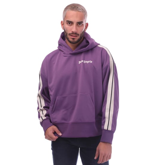 Men's Palm Angels Track Hoodie in Purple white