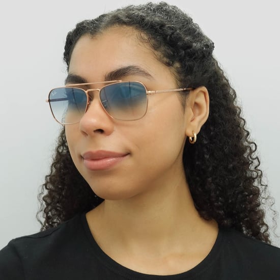 Ray-Ban Square Unisex Rose Gold Blue Gradient RB3636 New Caravan