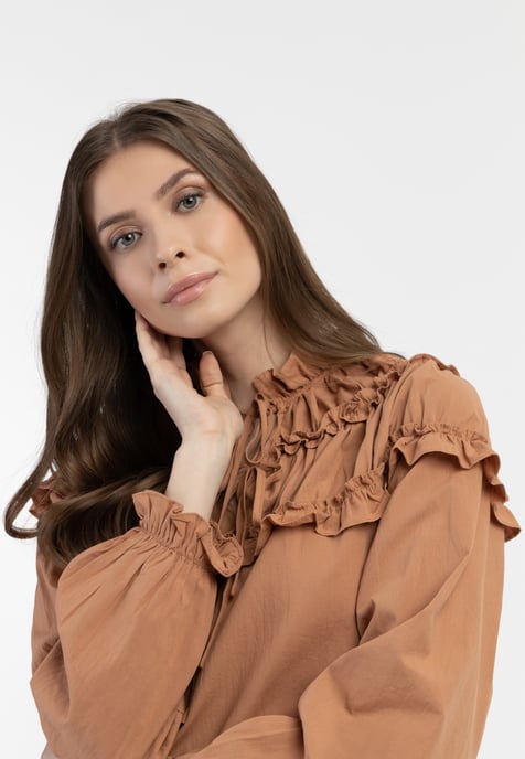 Dreimaster Blouse Dames lichte roest - Image 5