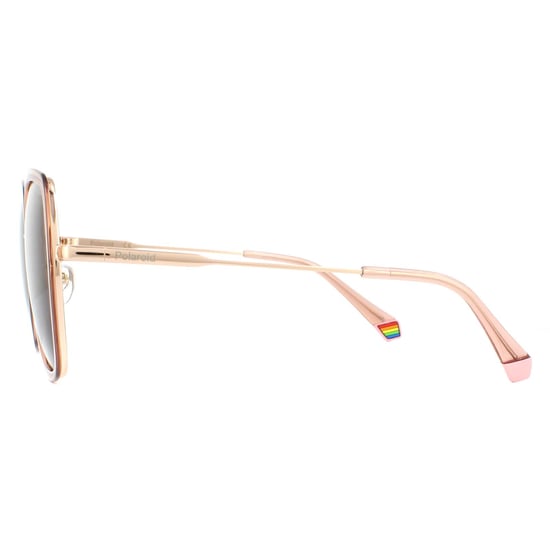 Polaroid Square Womens Pink Bronze Polarized Sunglasses