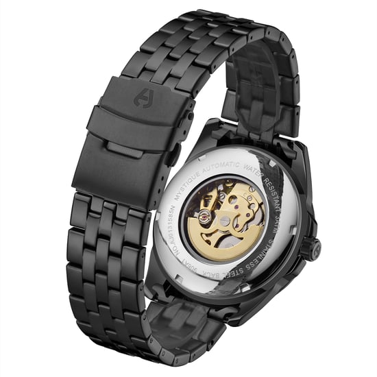 Zwart skelet automatisch Anthony James herenhorloge - Image 2