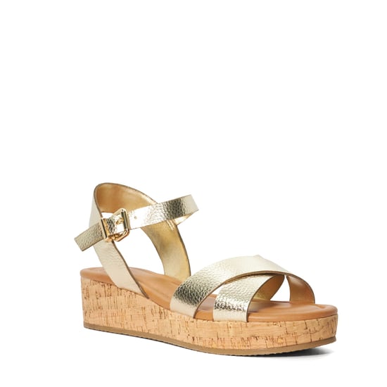 Dune Ladies Lani - Crossover-Strap Cork-Wedge Sandals - Image 1
