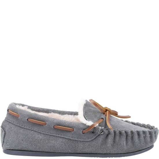 Hush Puppies Childrens/Kids Addison Suede Slippers (Grey)