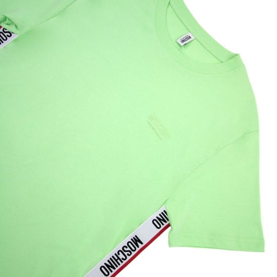 Moschino Taped Hem Logo Green T-Shirt
