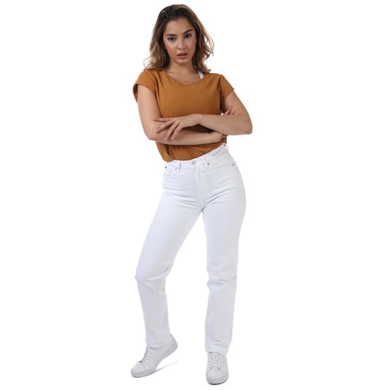 Dames Tommy Hilfiger Classic Straight Jeans in Wit - Image 3