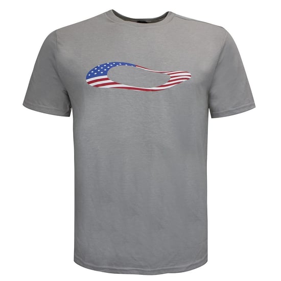 Oakley Short Sleeve Crew Neck Grey Mens Ellipse USA T-Shirt 457355 24L