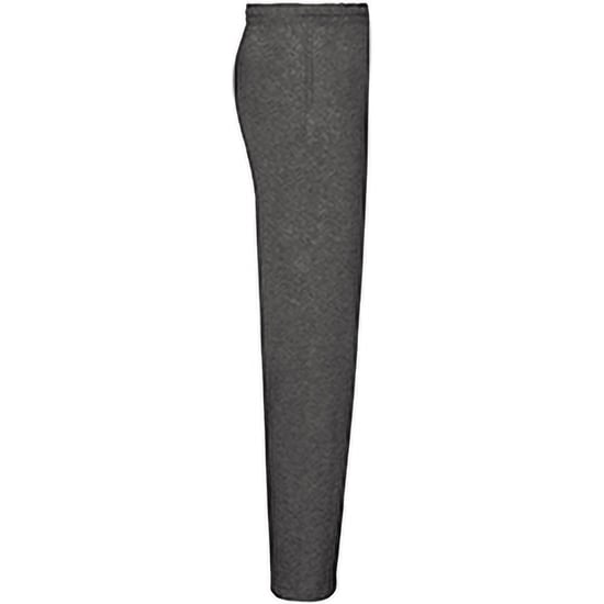 Fruit Of The Loom Mens Open Hem Jog Pants / Jogging Bottoms (Dark Heather)