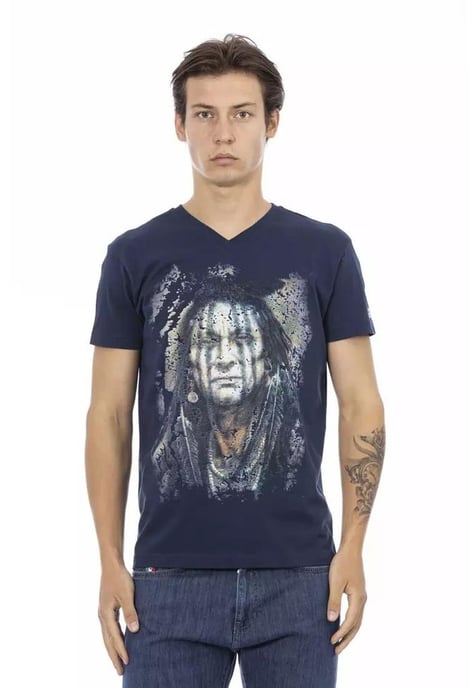 Trussardi Action Men's Blue Cotton T-Shirt