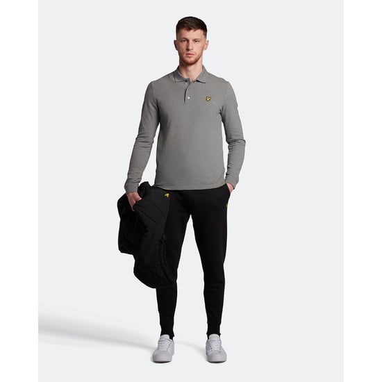 Lyle & Scott Polo shirt met lange mouwen in Grijs - Image 4