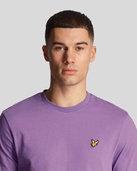 Lyle & Scott merk borstlogo kaart paars T-shirt - Image 3