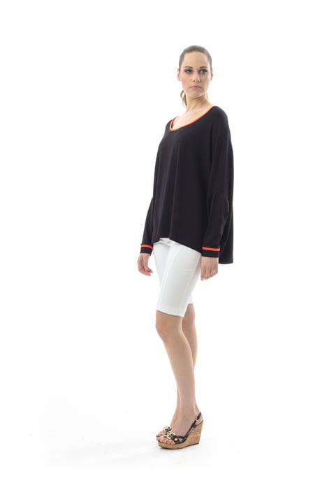 Oversized Trim Detail Top