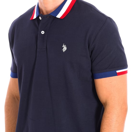 Short Sleeve Polo PROSCH3D contrast lapel collar 64775 man