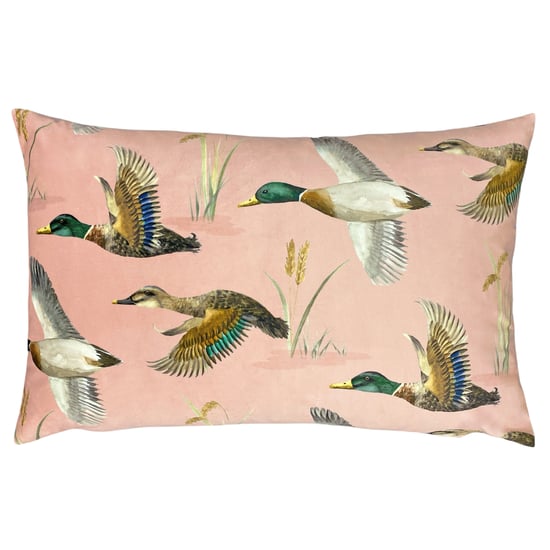 Country Duck Pond Rectangular Feather Filled Cushion
