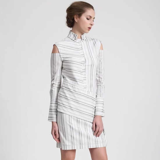 Verwijderbare mouwen gestructureerde shirtjurk - Image 5