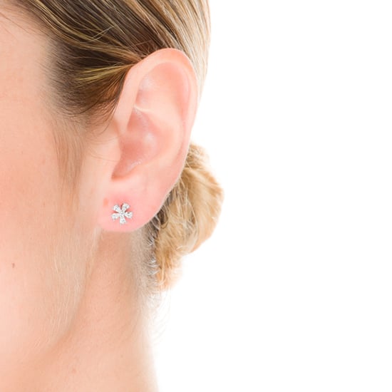 Luxenter oorbellen, gemaakt van 925 sterling zilver en glanzende zirkonia met gerhodineerde afwerking - Image 2