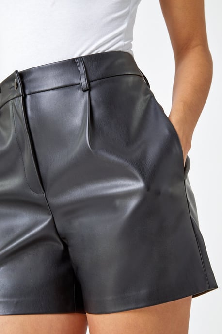 Faux Leather Shorts