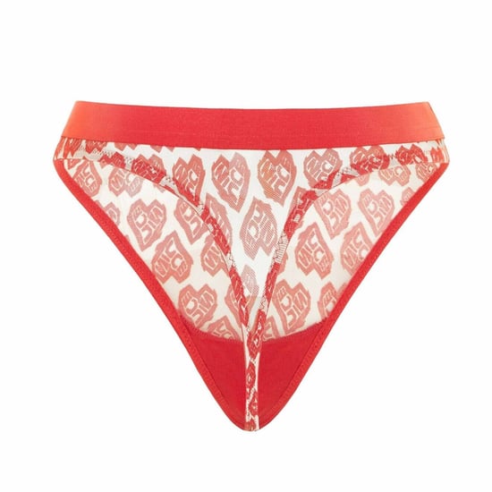 Nicce Contrasting  White/Red Womens AOP Heart Thong Underwear 211 2 15 10 0469