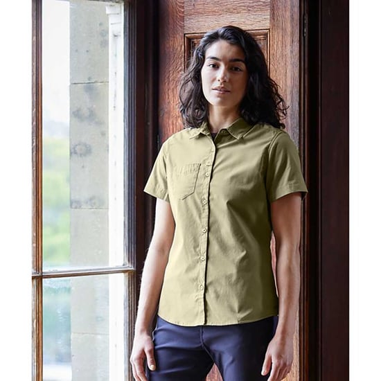 Craghoppers Womens/Ladies Expert Kiwi Short-Sleeved Shirt (Pebble Brown)