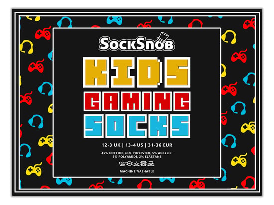 Set van 3 nieuwe game-sokken voor kinderen - Rood / Blauw / Geel - Image 2