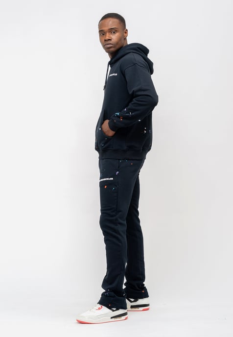 Tom Barron Men's Paint Splatter Casual Tracksuit Oversize