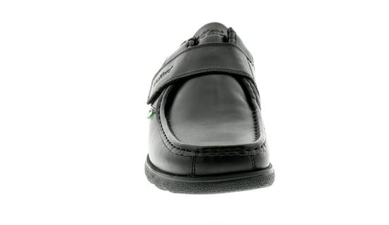 Nieuwe heren/heren zwarte kickers fragma touch fastening schoolschoenen. - Image 2