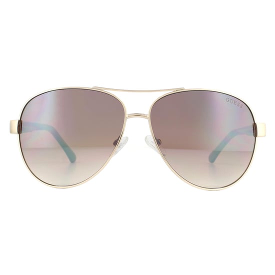Guess Sunglasses GU7325 GLD-34F Gold Aqua Brown Gradient
