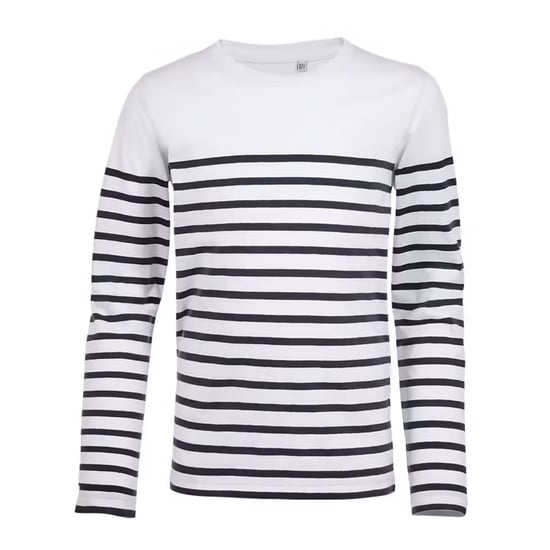 SOLS Kinderen/Kinderen Matelot Gestreept T-shirt Met Lange Mouwen (Wit/Zwaar) - Image 1