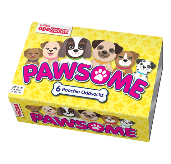 UNITED ODD SOCKS - 6 Pack Dames Puppy Dog Katoenen Pootjes Sokken - Poten - Image 2