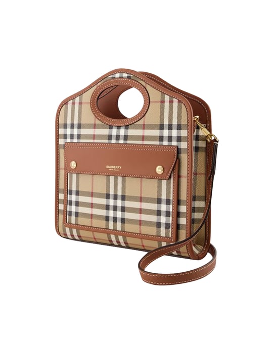 Mini Pocket - Burberry - Canvas - Bruin - Image 2