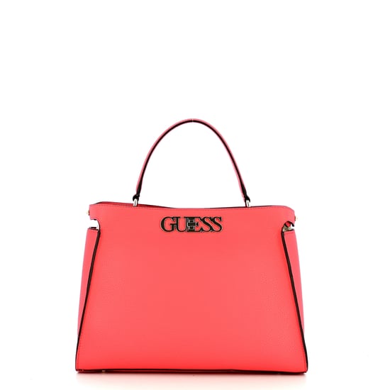 Large Uptown Chic Turnlock Satchel Guess CORAL