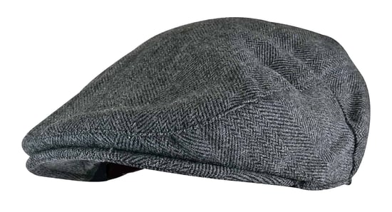 Traditionele platte pet van geruite wolmix voor heren - GL227 Gray - Image 1