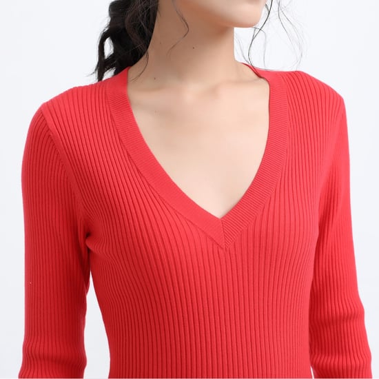 MIDI JUMPER -TRAND MET V -NACKLINE - Image 3