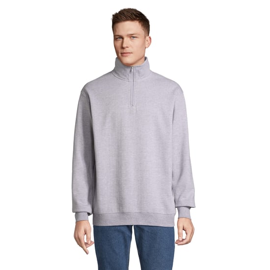 SOLS Uniseks Conrad Sweatshirt met Quarter Zip voor volwassenen (Grijze Melange) - Image 1