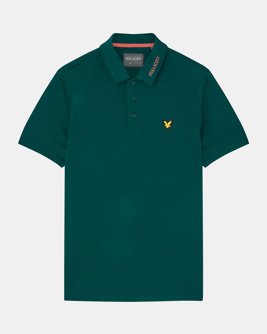 Lyle & Scott Golfkraaglogo Technisch poloshirt in Groente - Image 5