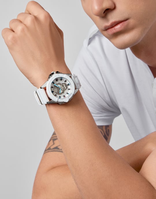 Philipp Plein The $kull Unisex Horloge Wit PWAAA1521 - Image 3