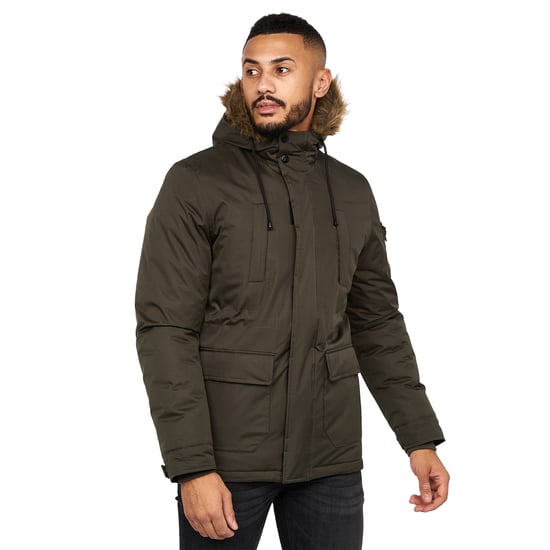 Crosshatch Heren Parkmoore Parka (Donkere Olijf) - Image 4
