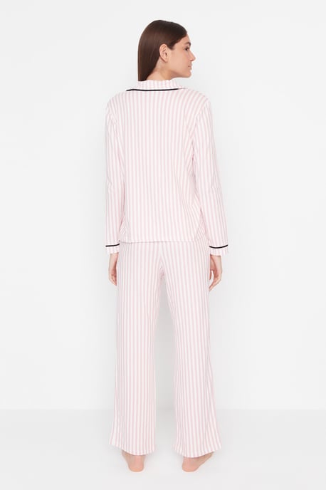 Trendyol Vrouw/Meisje Kraag Pyjama Set 2 pak - Image 5