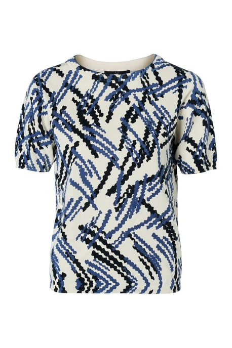 Mylah Print Top Offwhite / Blauw