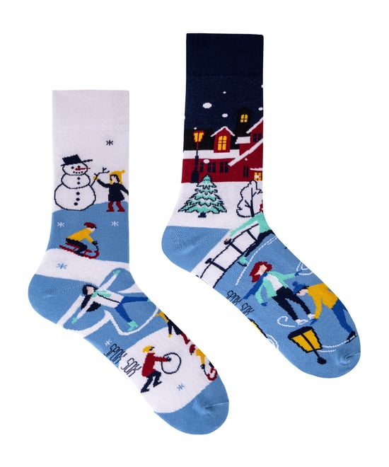 SPOX SOX - Novelty Mismatch Winter Activiteiten Sokken voor Heren en Dames - Winteractiviteiten - Image 1