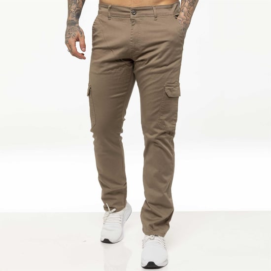 Enzo Mens Cargo Combat Chinos