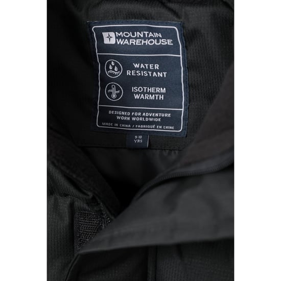Mountain Warehouse Waterafstotende gewatteerde longline jas voor kinderen/Kinderen (Zwart) - Image 3
