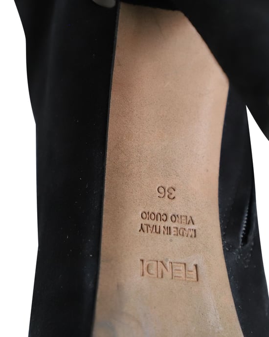 Fendi Over-the-Knee Hakken in Zwart Suède - Image 5