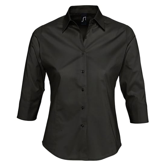 SOLS Dames/dames Effect 3/4 mouw passend werkoverhemd (Zwart) - Image 1